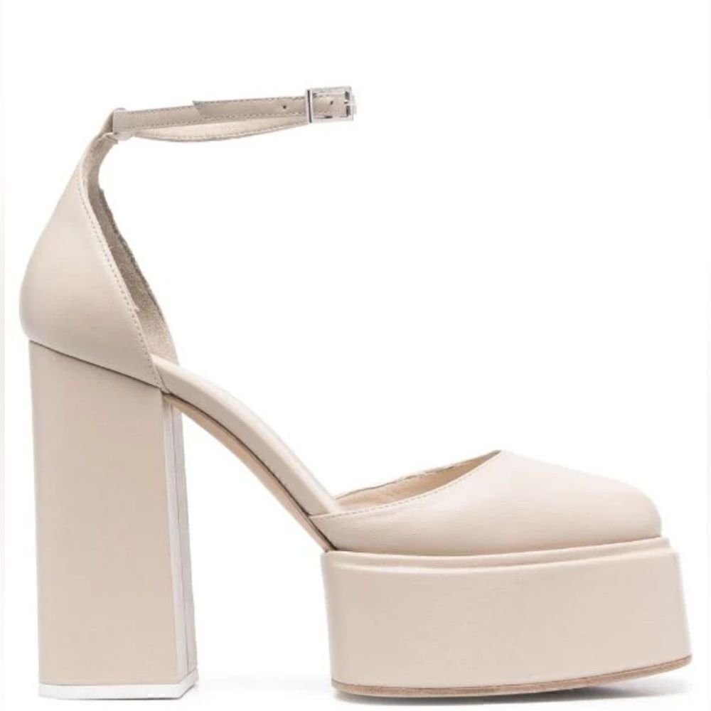 3juin Ambra closed-toe platform leather sandals 10